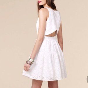 The Webster Miami at Target White Eyelet Sleeveless Mini Dress w/ Back Cutout XS